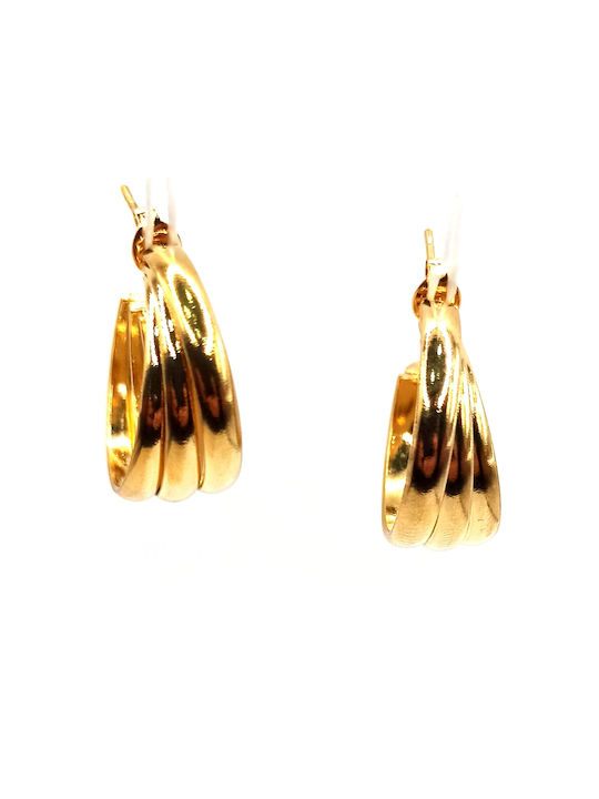 Diameter 2.7cm Earrings Hoops made of Steel Gold Plated