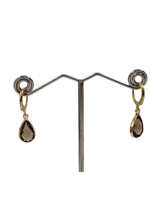 Tatu Moyo Earrings made of Steel Gold Plated with Stones Tatu Moyo Earrings made of Steel Gold Plated with Stones