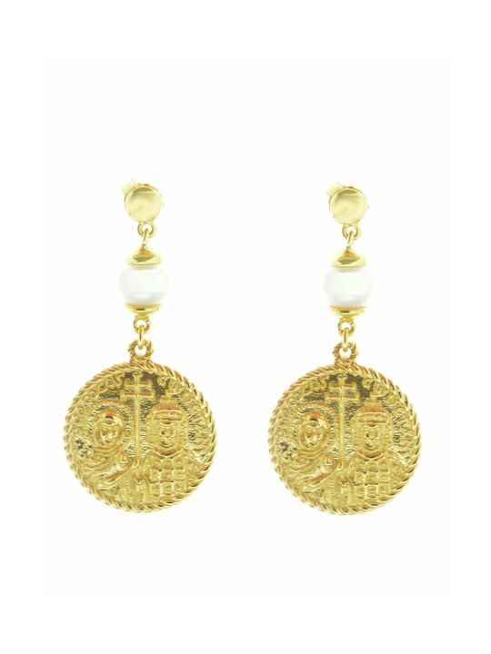 Earrings Dangling made of Silver Gold Plated