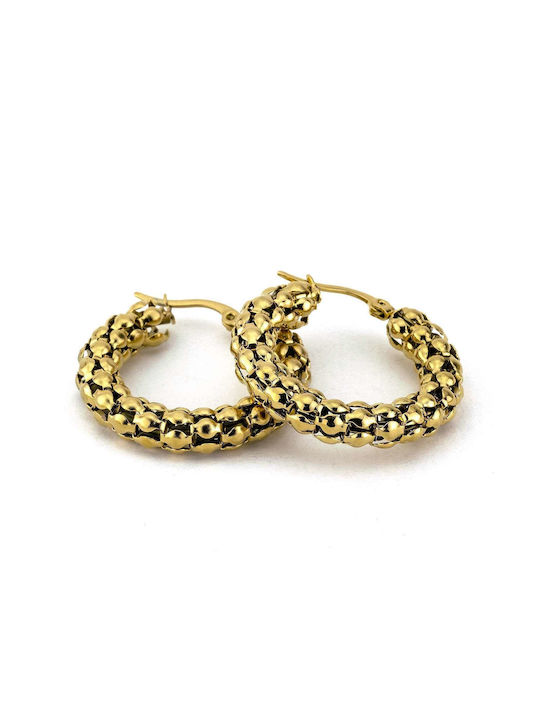 Earrings Hoops made of Steel Gold Plated