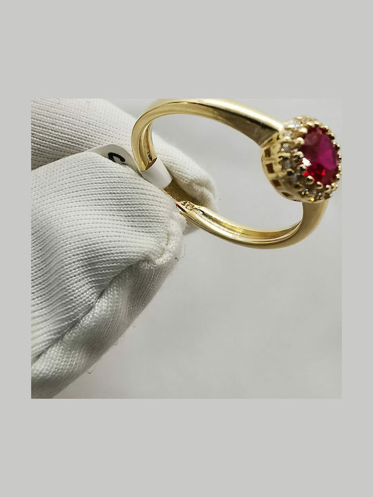Kosmima1 Ring with Stones made of Gold 14K