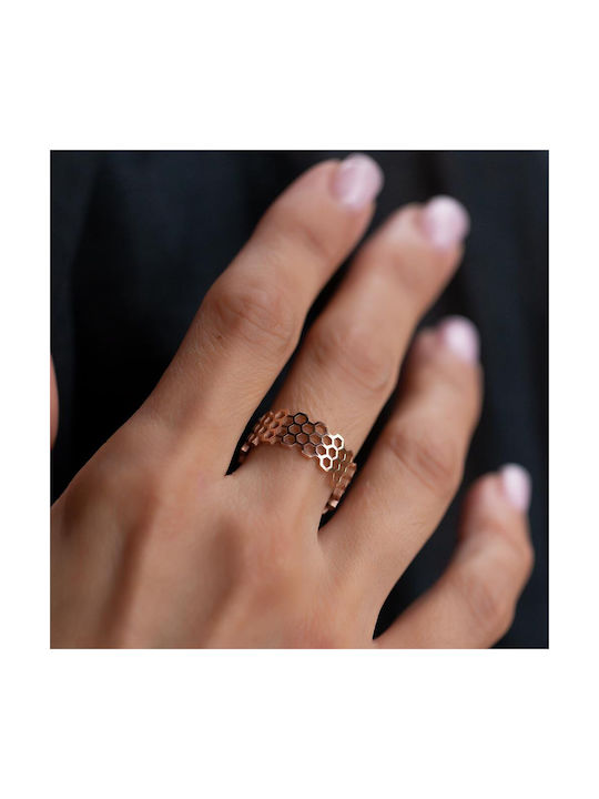 Women's Gold Plated Steel Ring