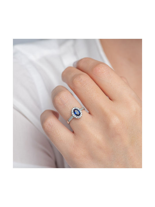 Damen Ring mit Zirkonia aus Silber