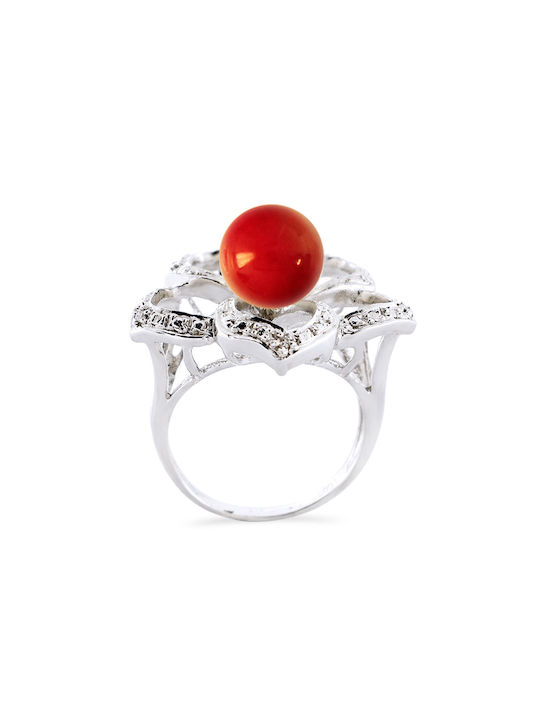 Women's Silver Ring with Diamond