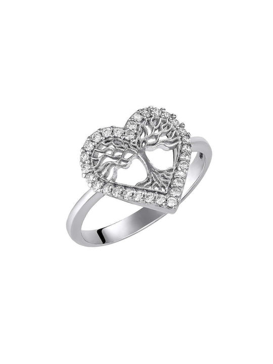 Women's Silver Ring with Stone