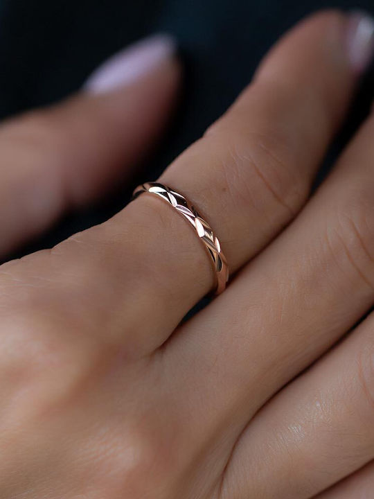 Piercing.gr Γυναικείο Δαχτυλίδι Βεράκι από Ατσάλι Επιχρυσωμένο