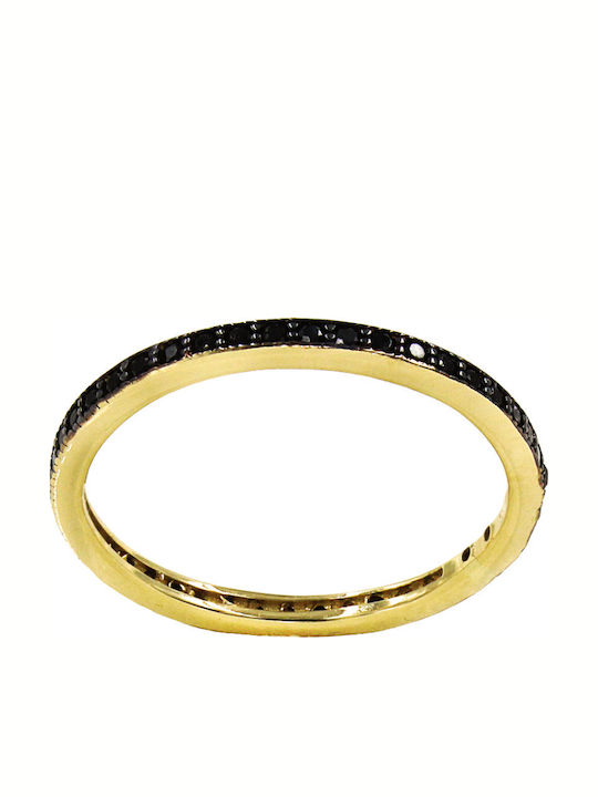 Roloi Kaliamanis Γυναικείο Δαχτυλίδι Ολόβερο Χρυσό 14Κ