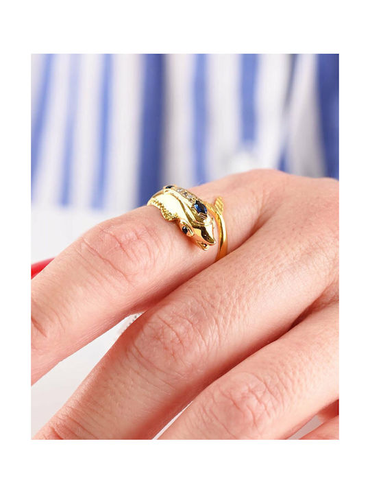 Damen Ring mit Diamant aus Gold 18K