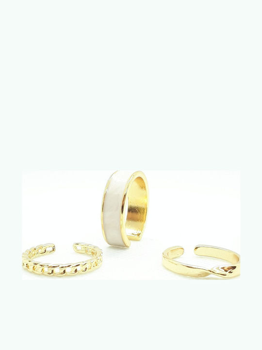 Pearl's Garden Set Damen Ringe Vergoldet