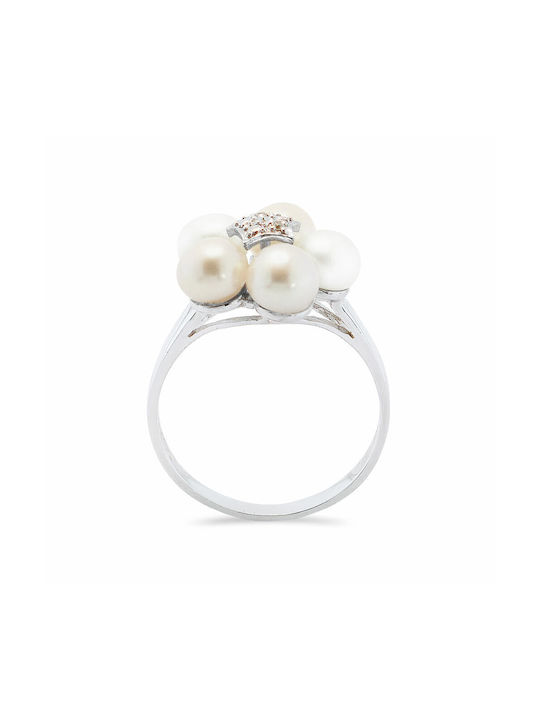 Women's Silver Ring with Pearl