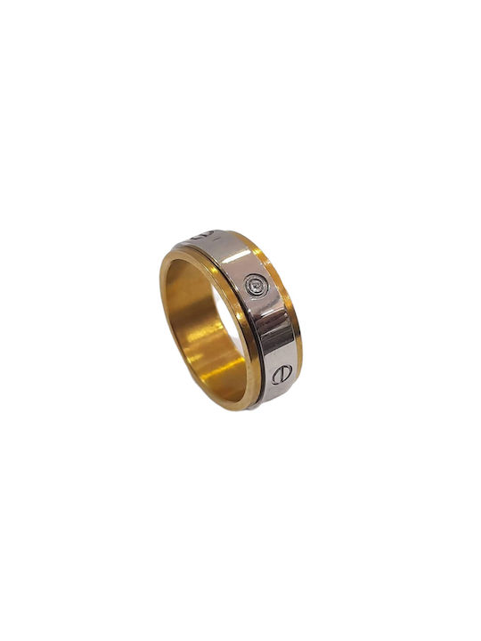 Women's Ring Small Wedding Ring from Steel Gold Plated