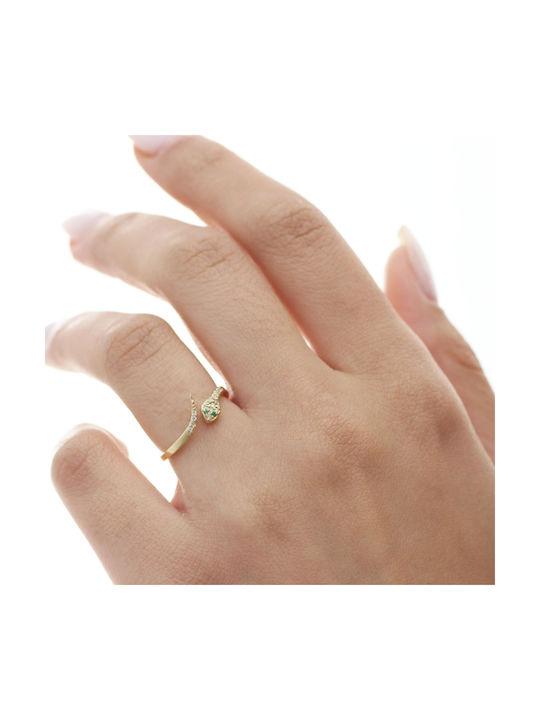 Damen Ring mit Diamant aus Gold 18K