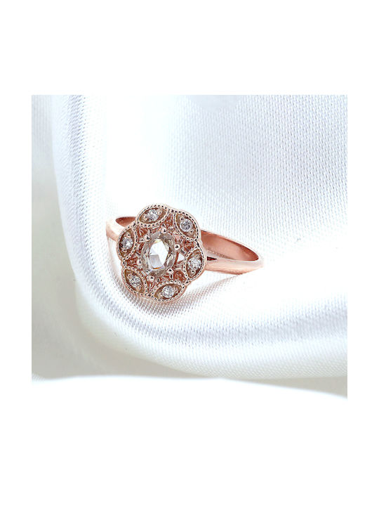 Damen Ring mit Diamant aus Roségold 14K