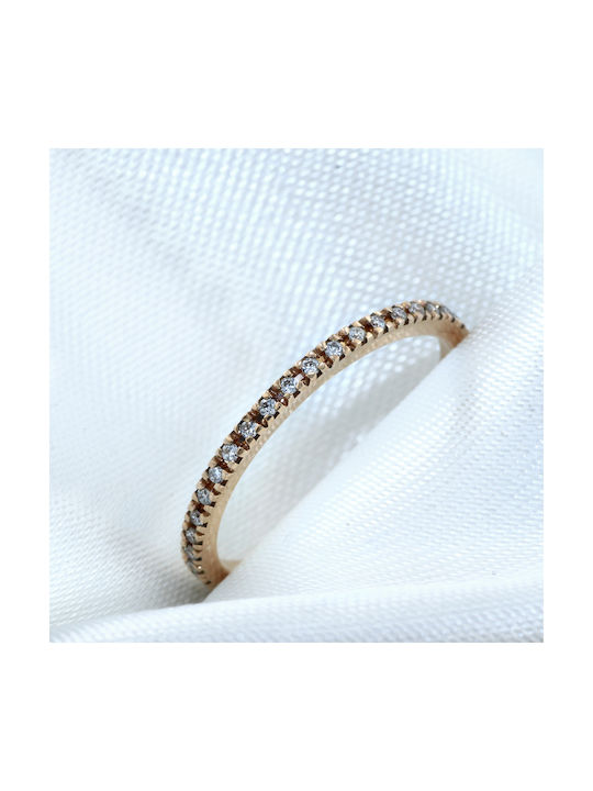 Women's Ring with Diamond from Rose Gold 18K