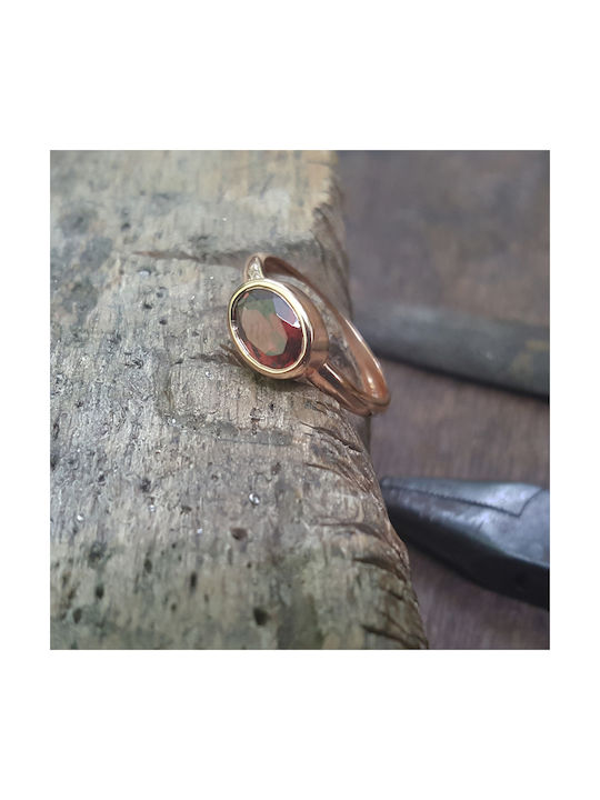 Damen Ring mit Steinen aus Roségold 14K