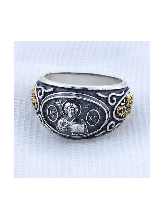 Damen Ring mit Zirkonia aus Silber Vergoldeter