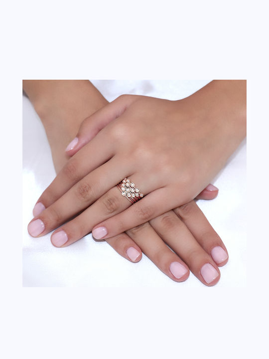 Damen Ring mit Diamant aus Roségold 14K