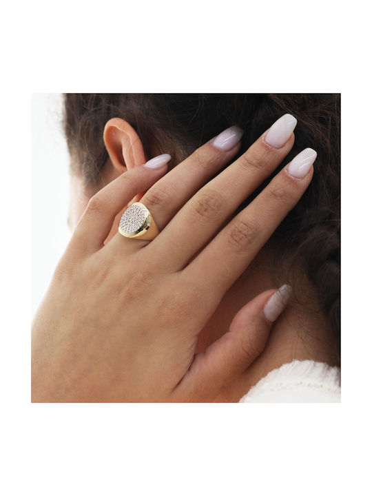 Damen Ring mit Zirkonia aus Gold 14K