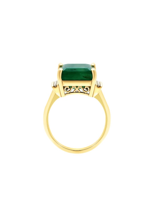 Damen Ring mit Diamant aus Gold 18K