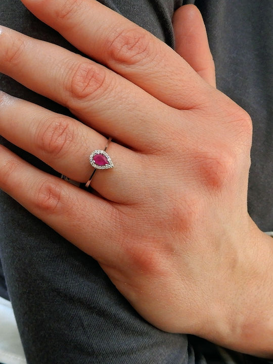 Art d oder Einzelne Steine Ringe aus Weißgold 18K