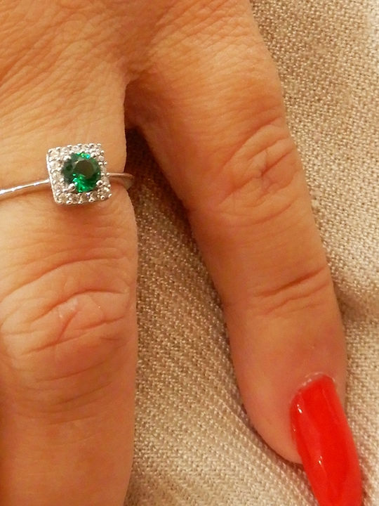 Art d or Damen Ring mit Zirkonia aus Weißgold 14K