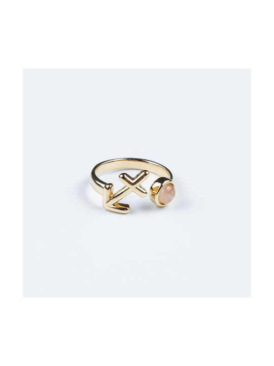 Cuoro Women's Gold Plated Steel Ring