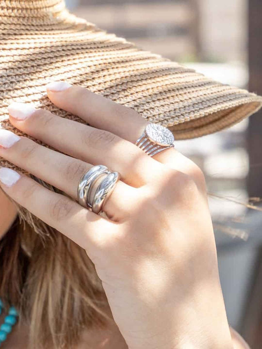 Cuoro Damen Ring aus Stahl Vergoldet