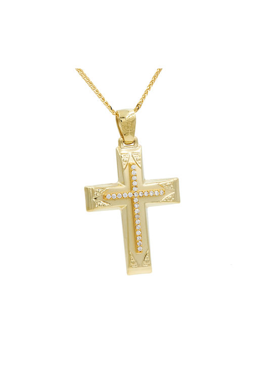 Femeiesc Aur Cruce 14K