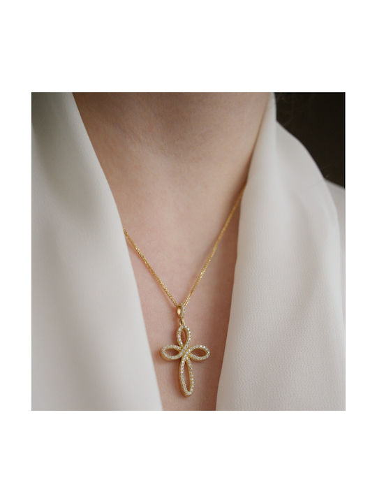 Women's Gold Cross 14K with Chain