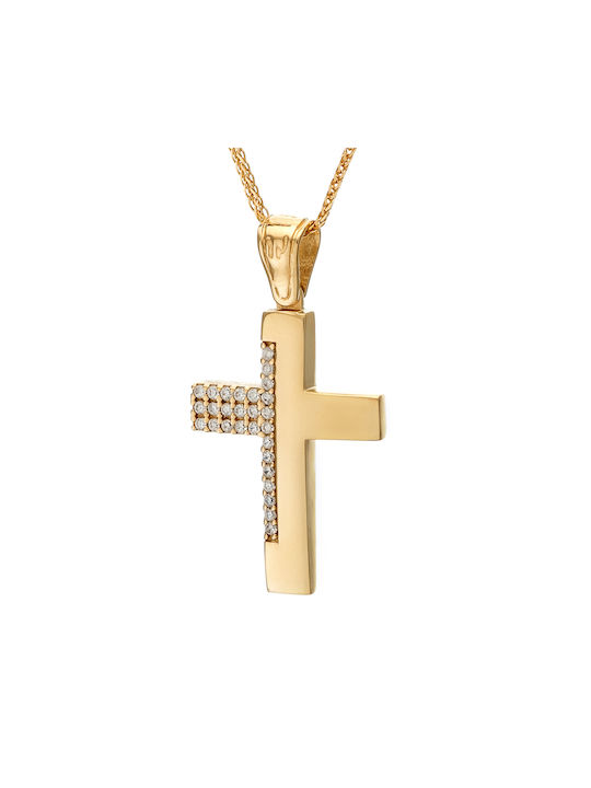 Femeiesc Aur Cruce 14K