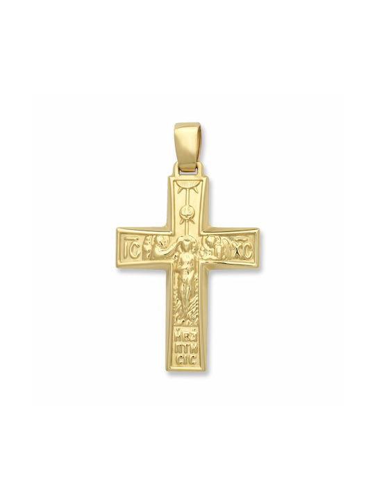 Women's Gold Cross 14K Double Sided