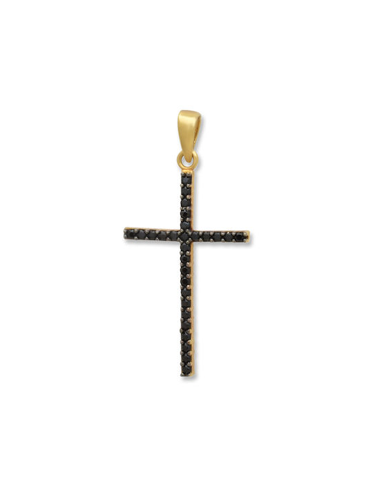 Damen Gold Kreuz 14K Beidseitig