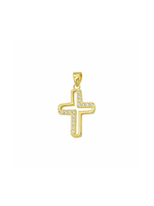 Cross from Gold Plated Silver with Chain