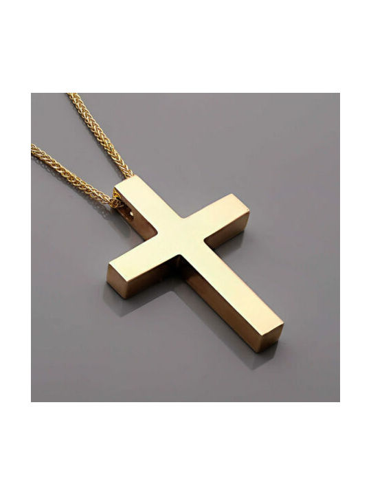 Men's Gold Cross 14K with Chain