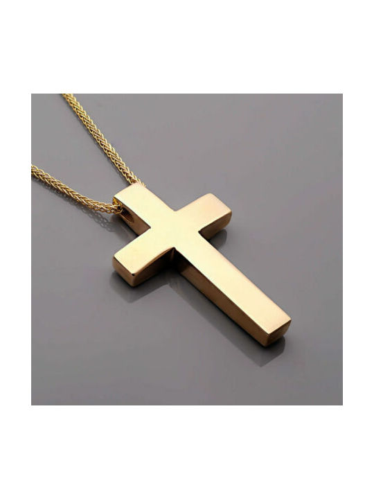 Men's Gold Cross 14K with Chain