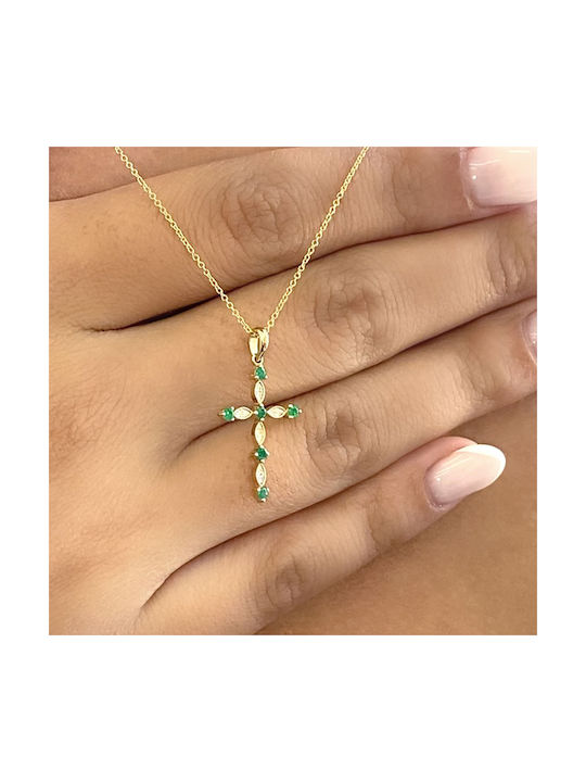 Gold Cross 18K with Chain