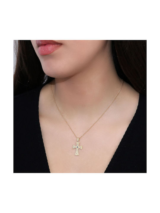 Damen Gold Byzantinisch Kreuz 14K