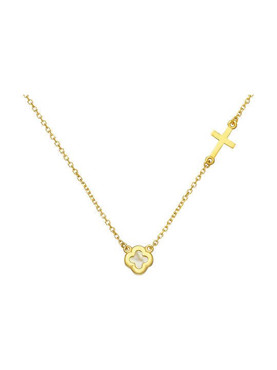 Women's Gold Cross 9K Double Sided with Chain