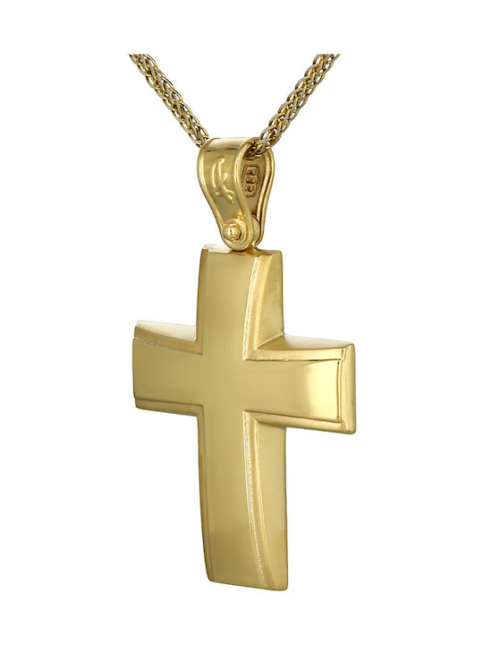 Herren Gold Kreuz 14K