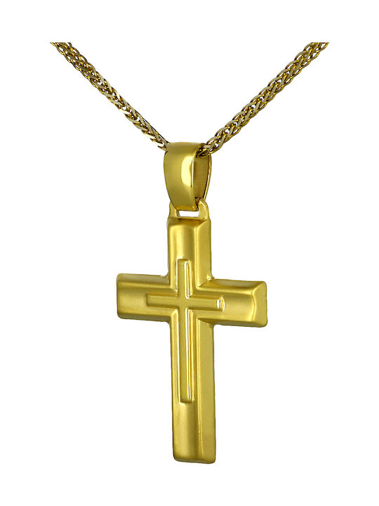 Herren Gold Kreuz 14K