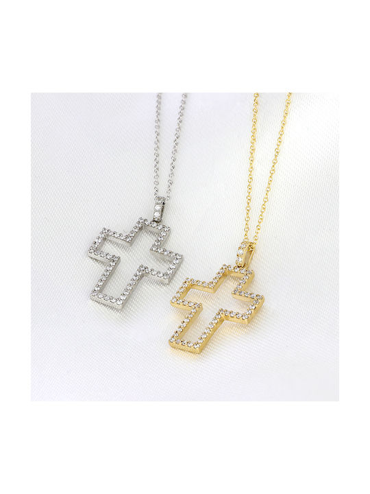 Gold Kreuz 18K mit Kette