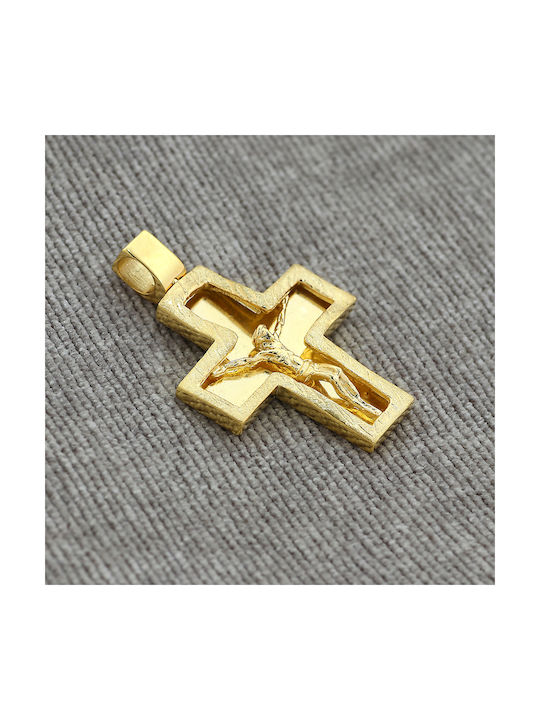 Herren Gold Kreuz 14K mit dem Gekreuzigten