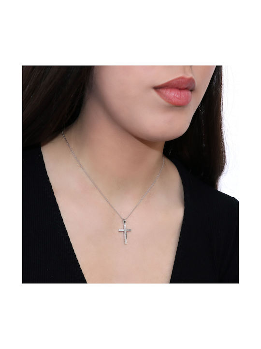 Women's White Gold Cross 14K