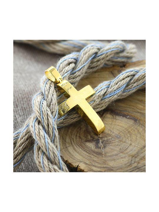 Herren Gold Kreuz 14K