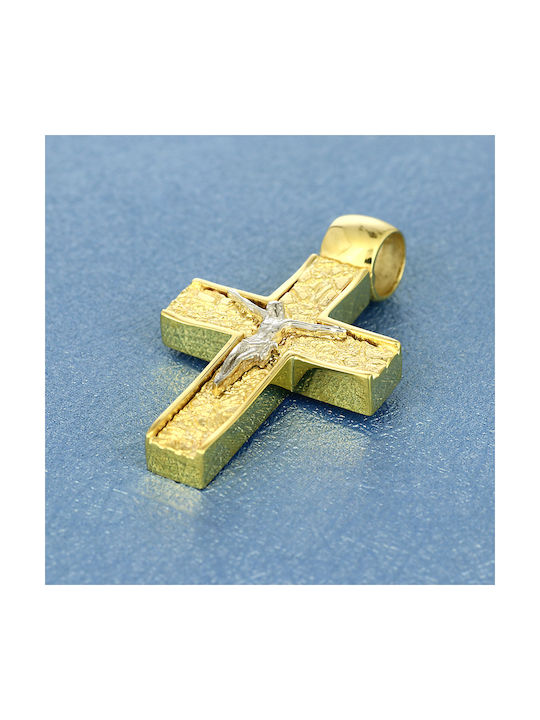 Herren Gold Kreuz 14K mit dem Gekreuzigten