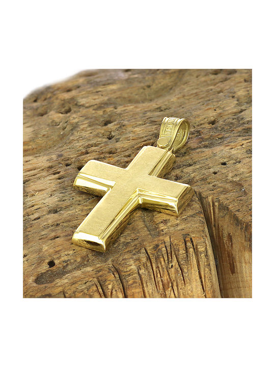 Herren Gold Kreuz 14K