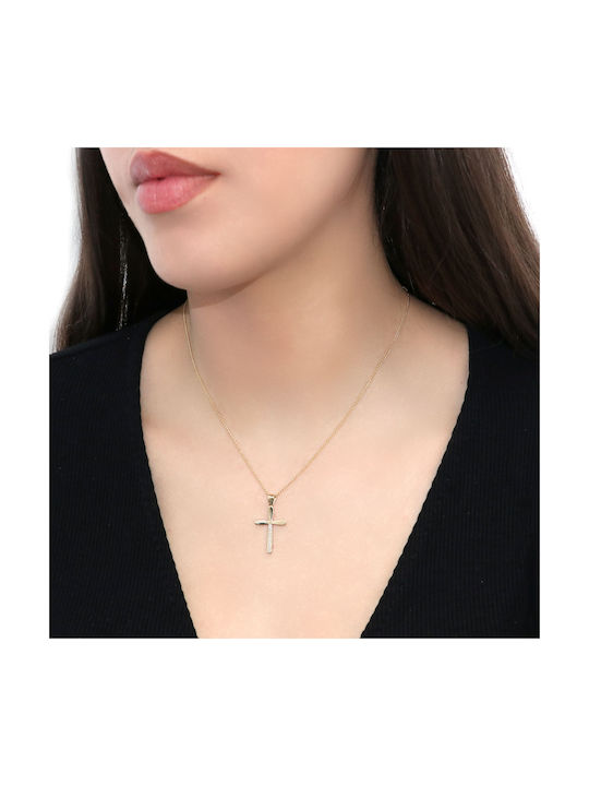 Damen Gold Kreuz 14K