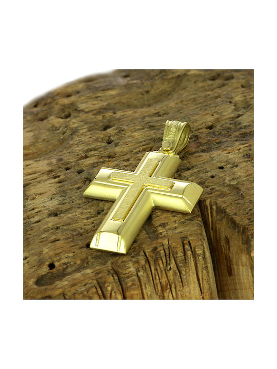 Herren Gold Kreuz 14K