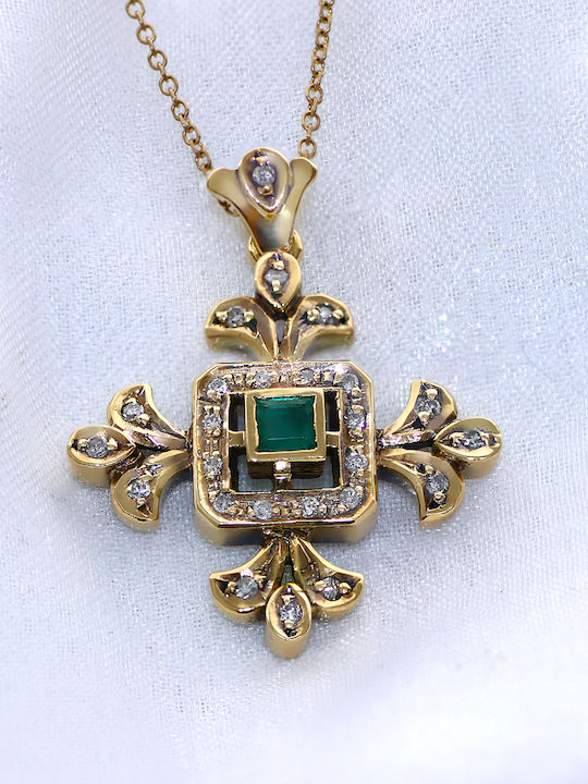Gold Byzantine Cross 18K