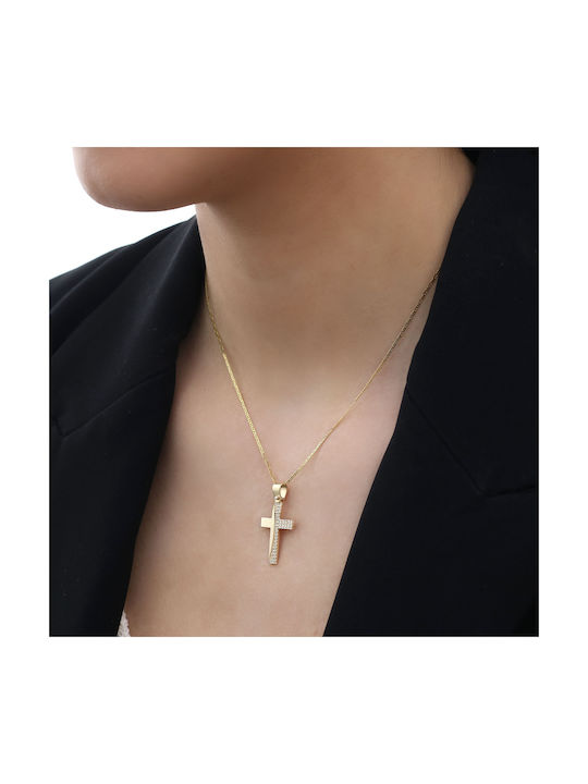 Women's Gold Cross 9K with Chain